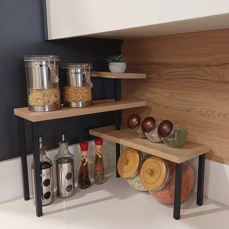 Ziggy Zone Corner Kitchen Spice Salt Organizer Storage Shelve Rack